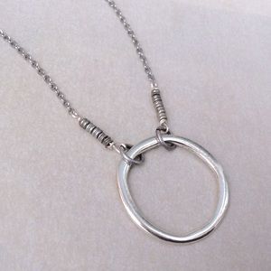 New antique tone silver necklace handcrafted